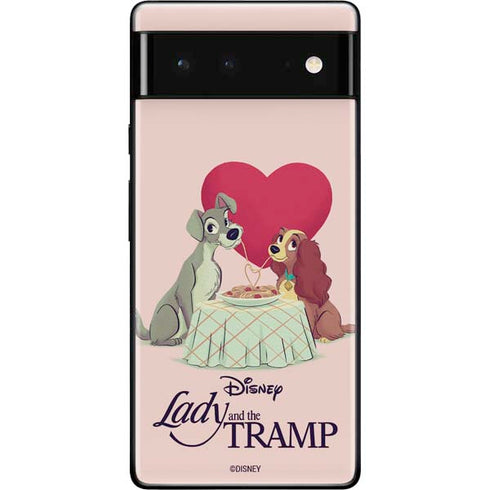 Disney Lady & The Tramp Spaghetti Dinner Google Pixel 6 Skin